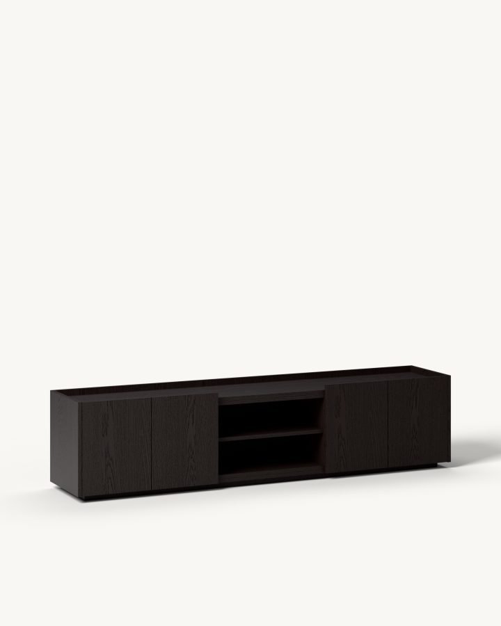 Vektor TV komoda – crni furnir — Katalog · Drugi ugao