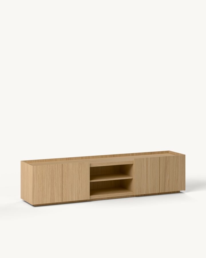 Vektor TV komoda – hrast furnir — Katalog · Drugi ugao