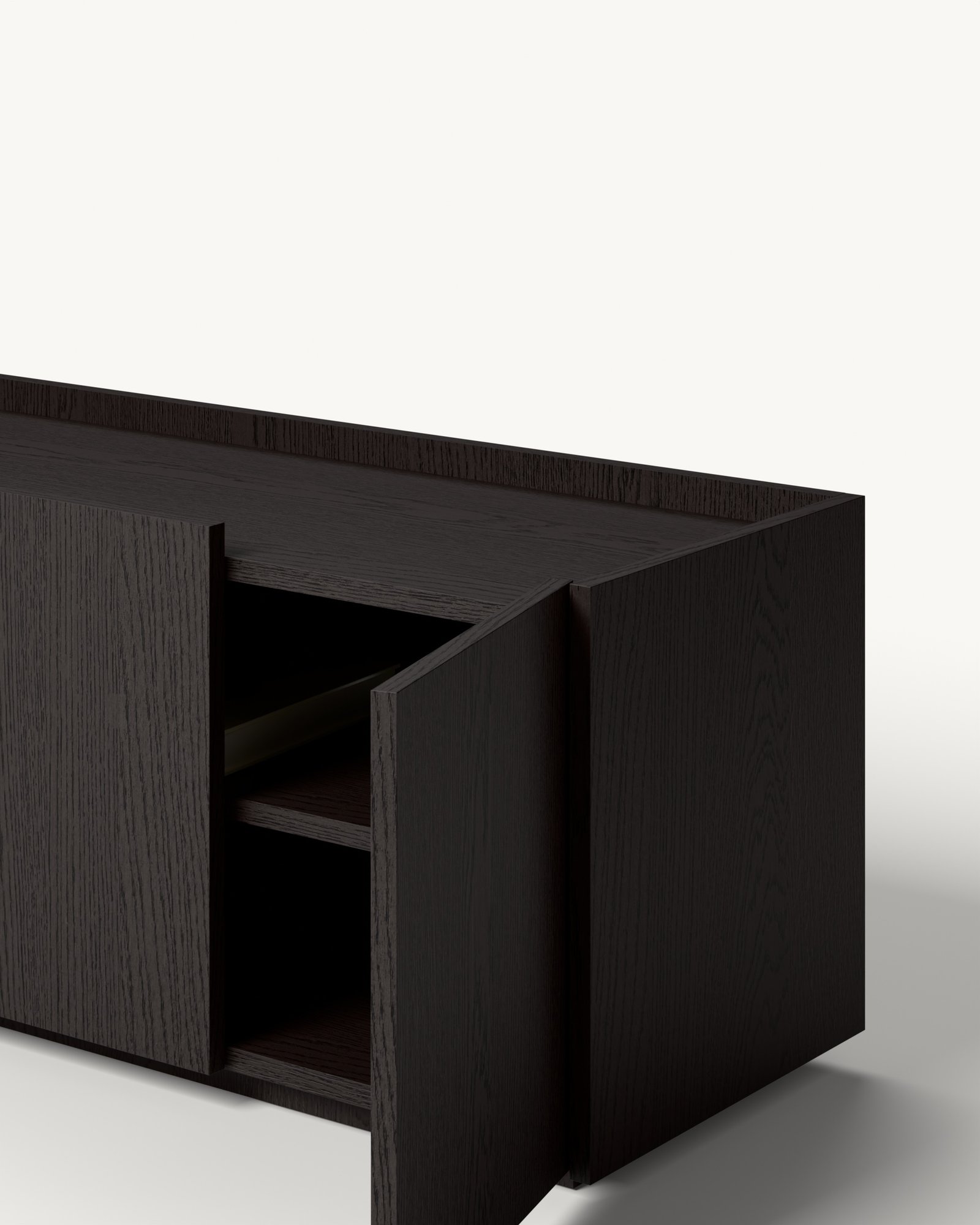 Vektor TV komoda – crni furnir — Katalog · Detalj funkcije