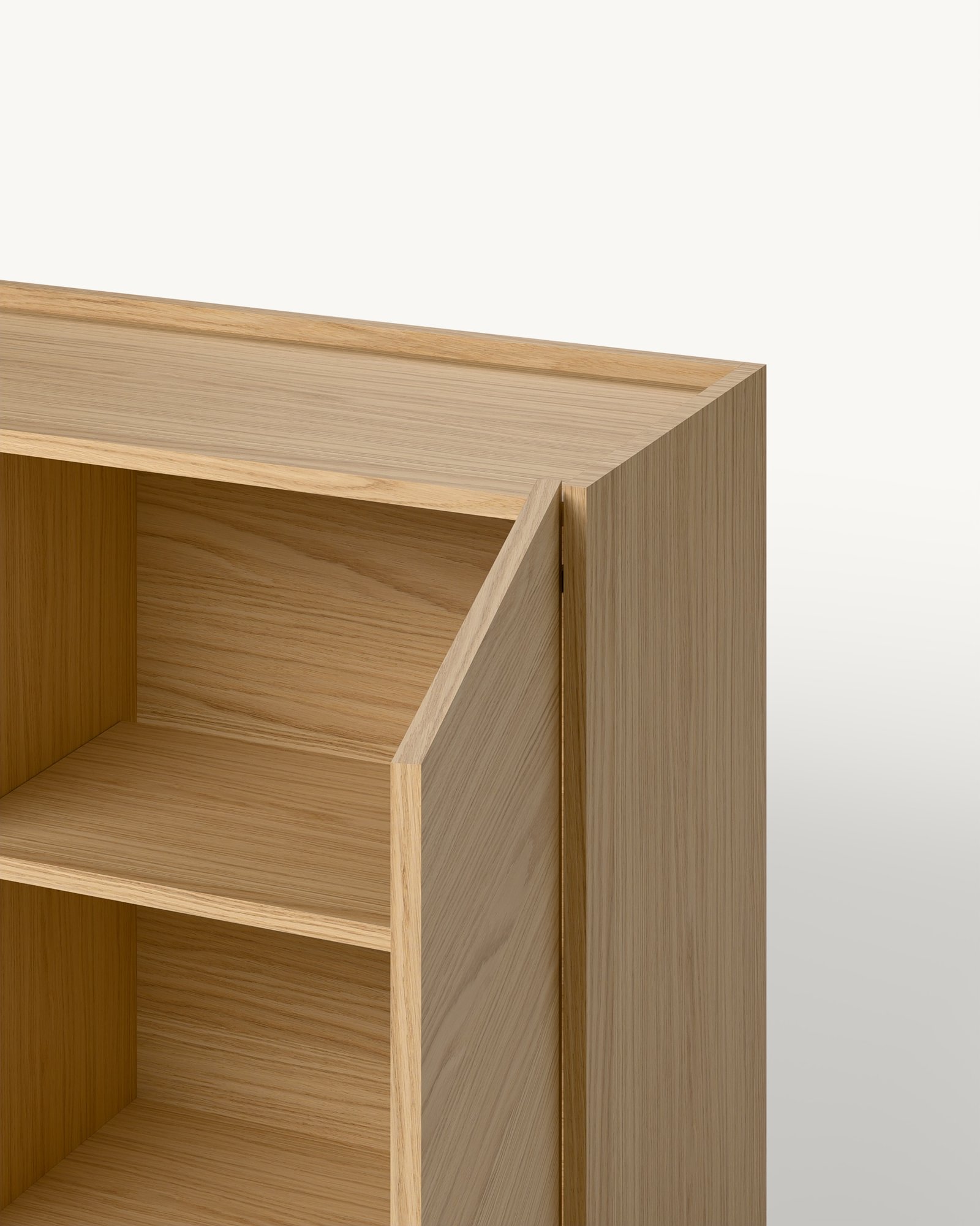 Raster komoda sa nišom – Natural Oak · hrast furnir — Katalog · Detalj funkcije