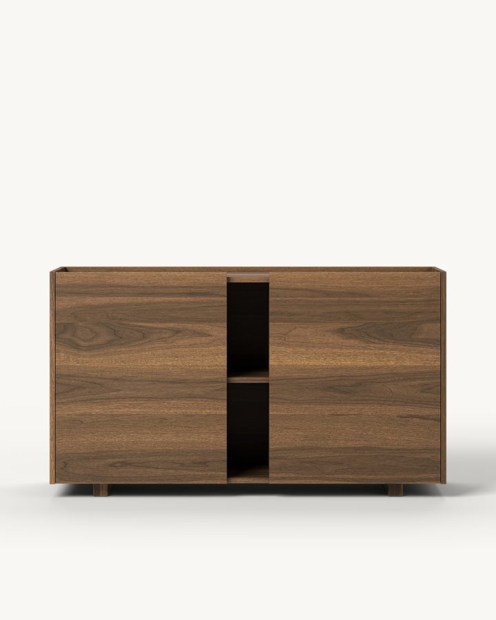 Raster komoda sa nišom – Smoked Walnut · orah furnir — Katalog · Glavni