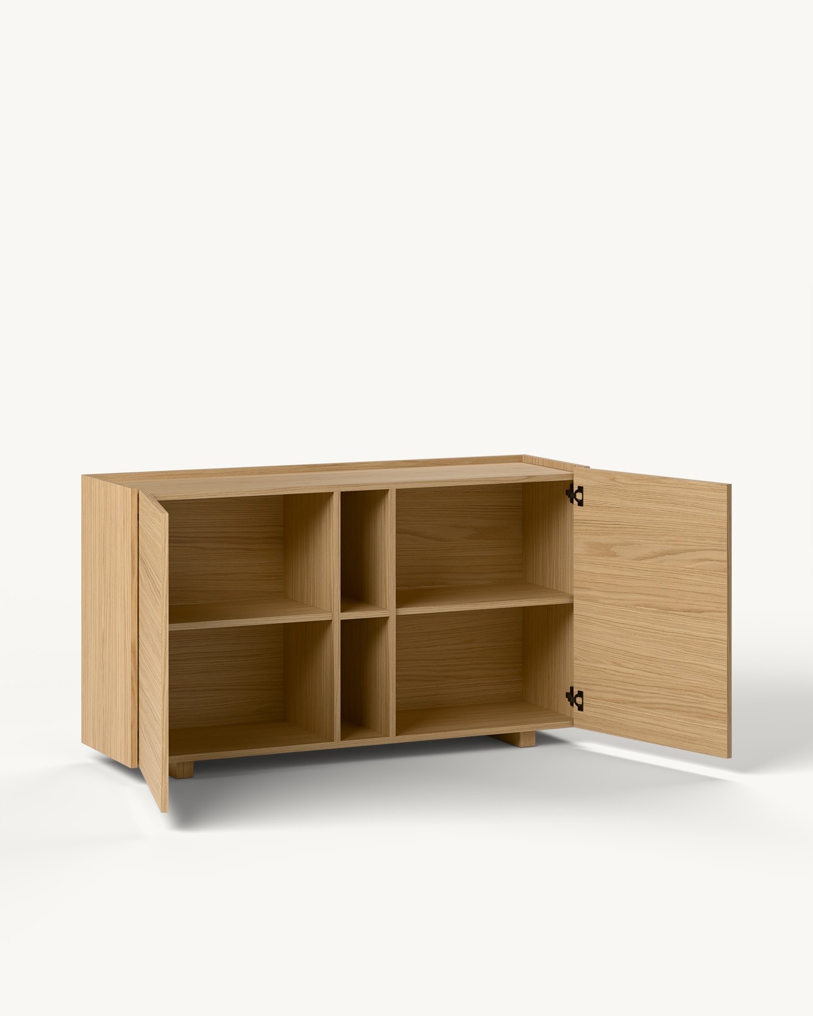 Raster komoda sa nišom – Natural Oak · hrast furnir — Katalog · Otvoreno