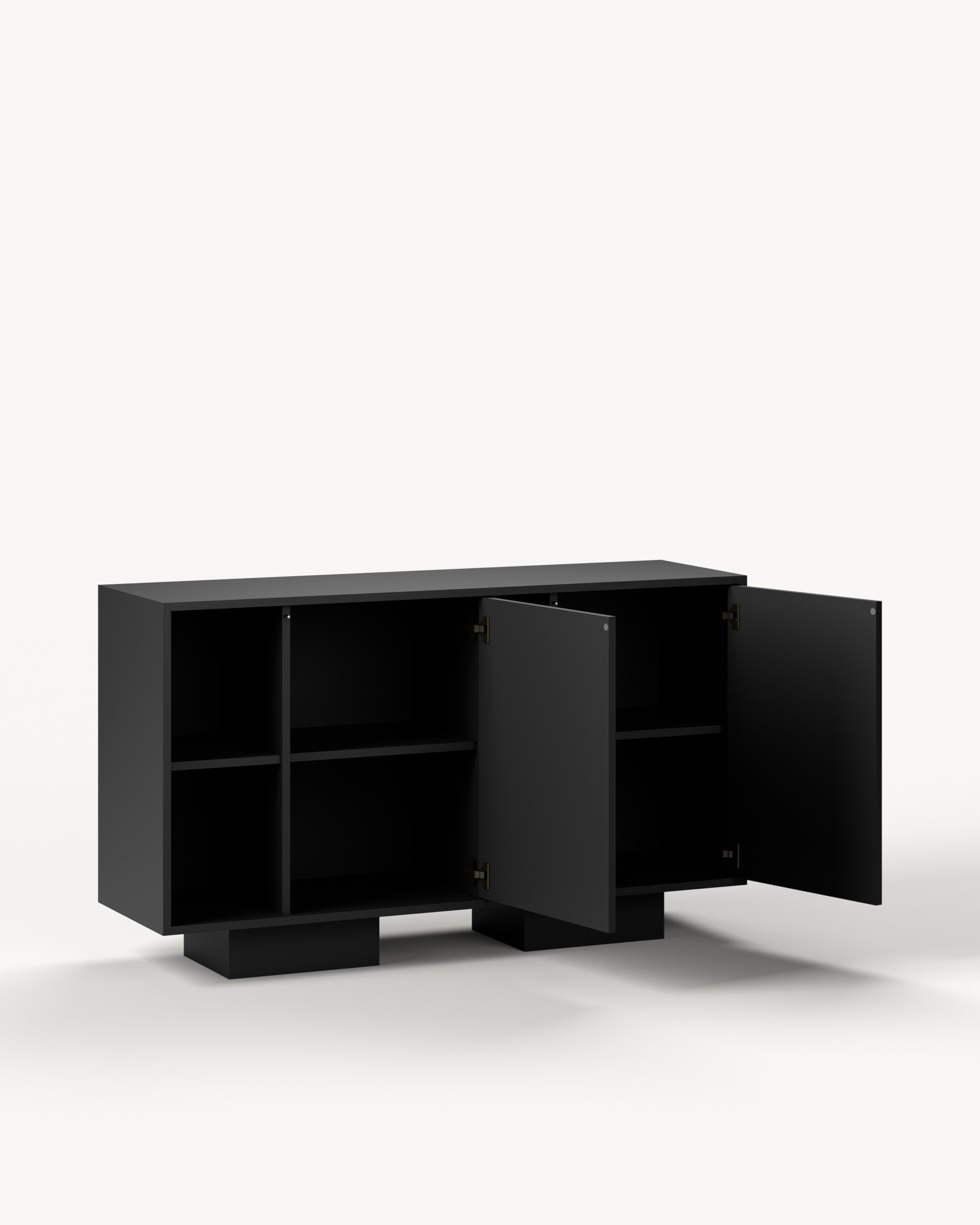 Moduli komoda sa nišama – Crna — Katalog · Otvoreno