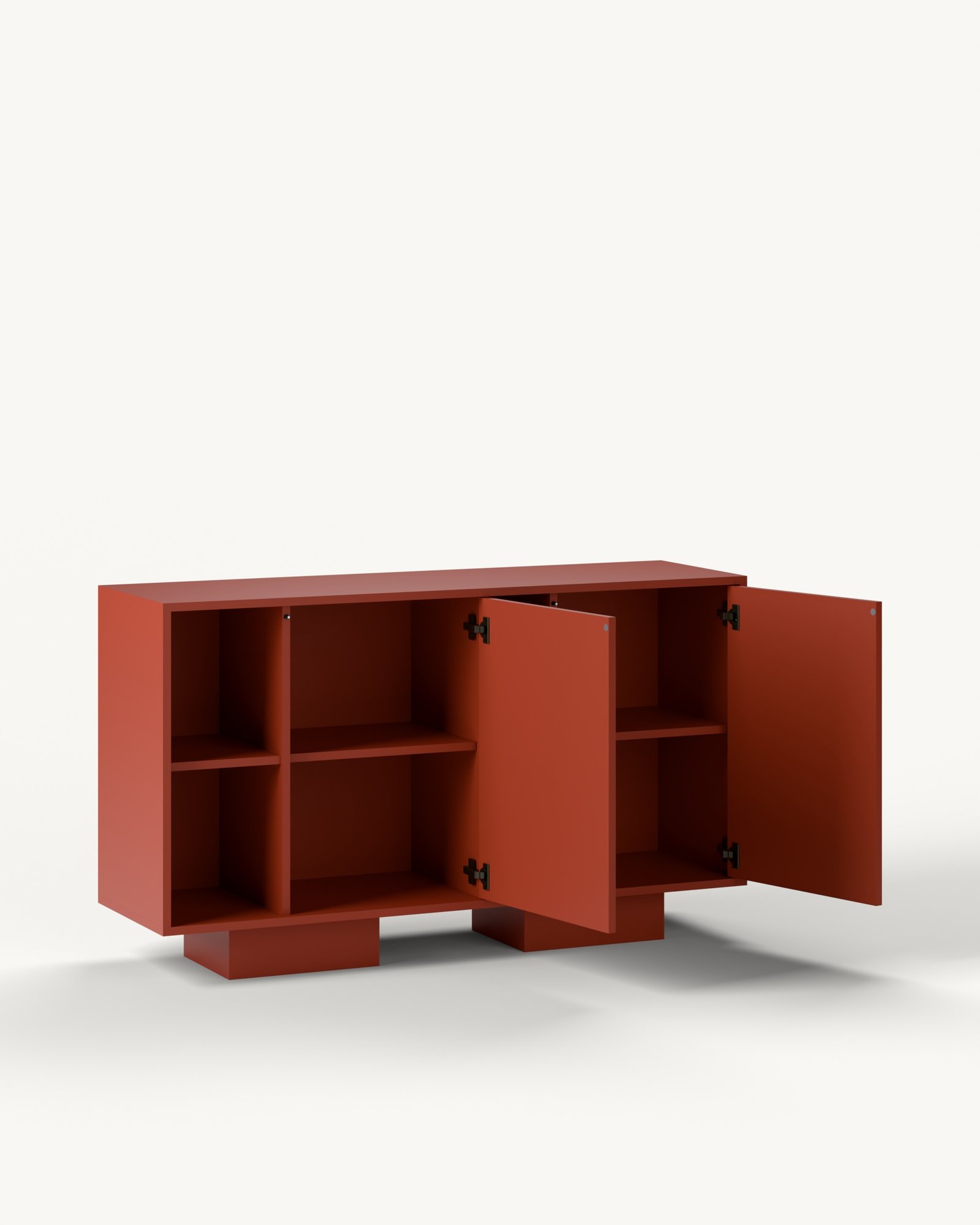 Moduli komoda sa nišama – Sahara crvena — Katalog · Otvoreno