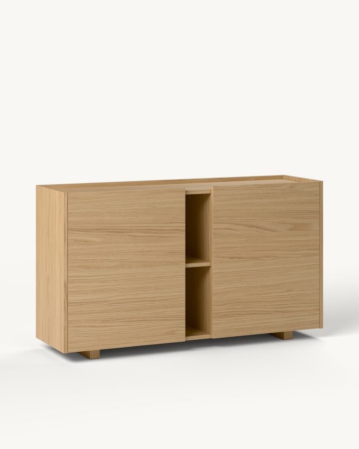 Raster komoda sa nišom – Natural Oak · hrast furnir — Katalog · Drugi ugao