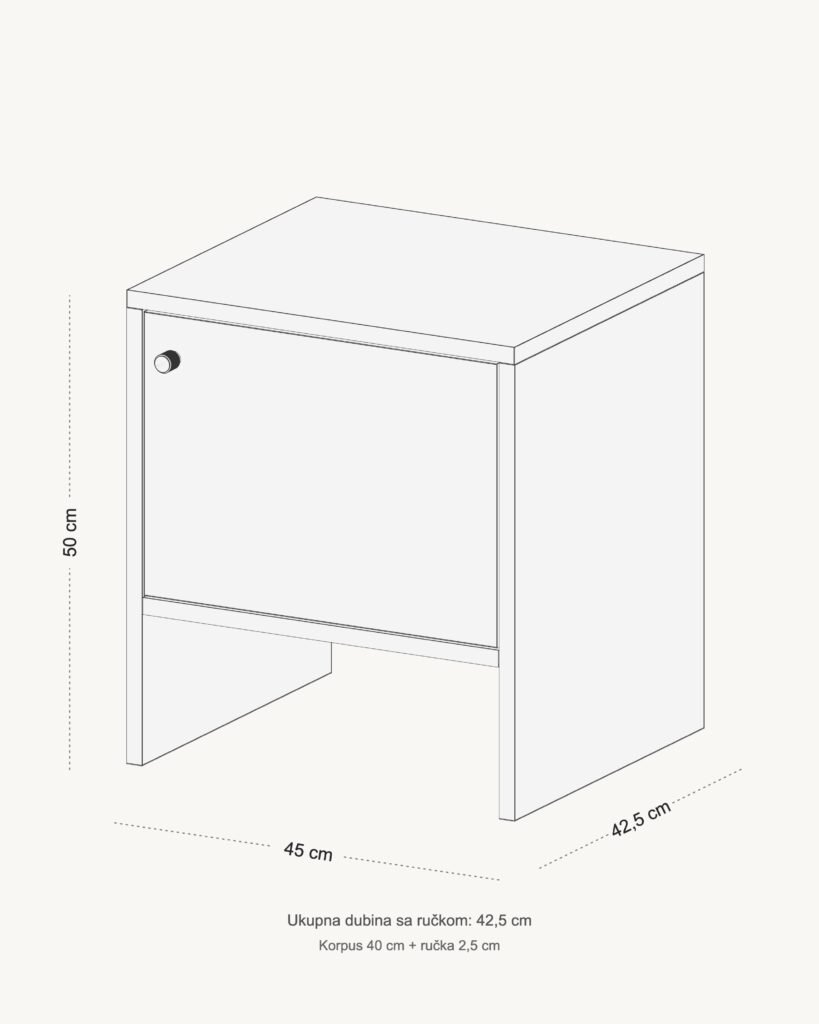 Crtež dimenzija: Koren · Noćni 45